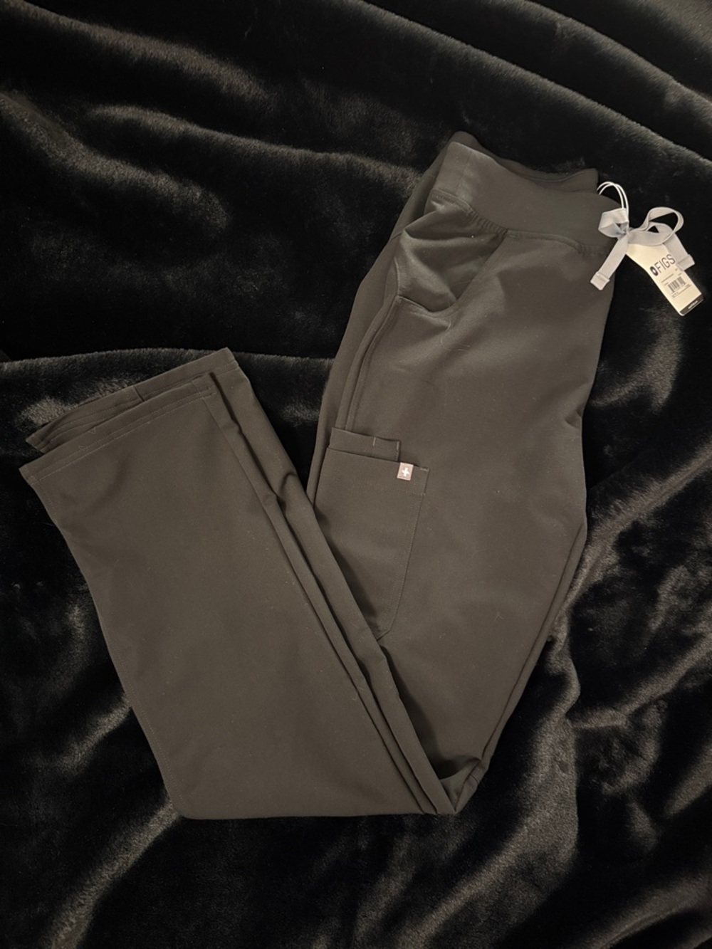 FIGS Kade Cargo Scrub Pants XS Tall Black